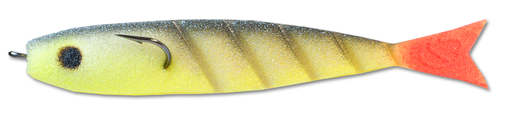 Рыбка поролоновая Джига Окунь (5см) лимонный  (уп. 5шт)